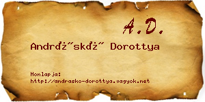 Andráskó Dorottya névjegykártya