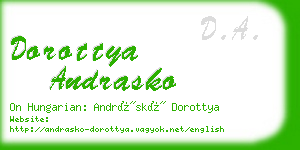 dorottya andrasko business card